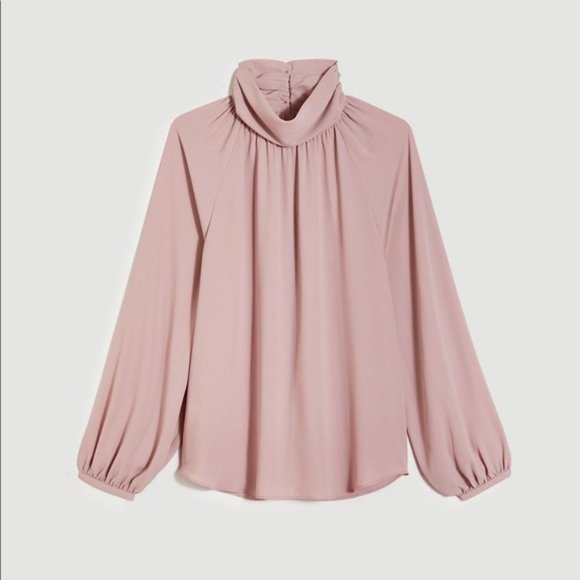 Ann Taylor Tops - Ann Taylor Shirred Mock Neck Top Blouse Med NWT